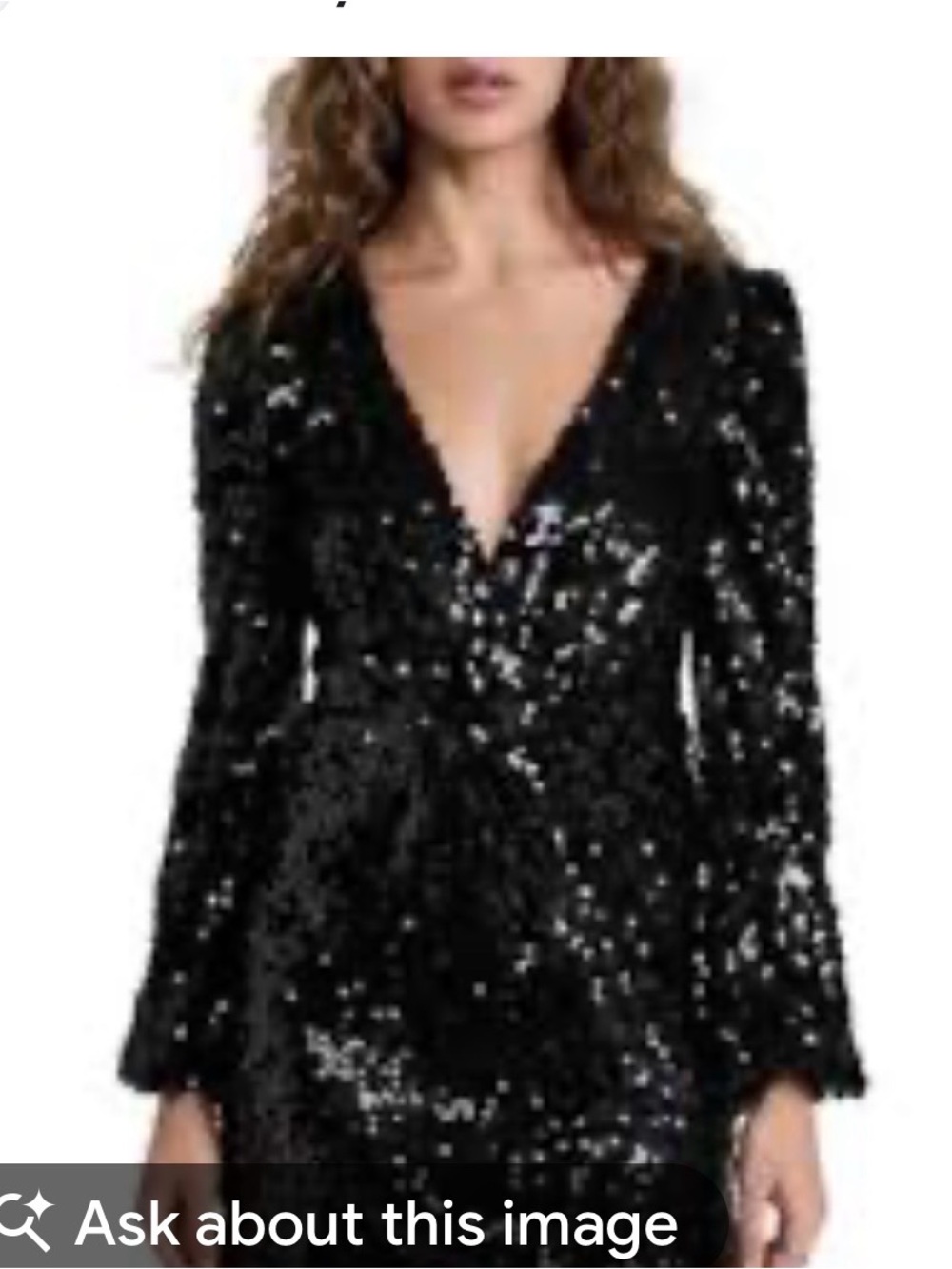 WAYF Black Sequin Dress